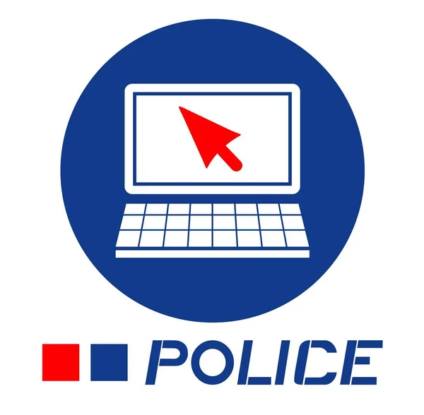 Illustration Vectorielle Informatique Police — Image vectorielle