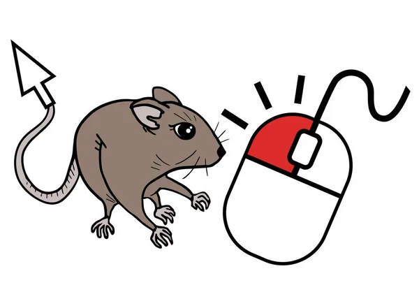 Divertidos Ratones Vector Ilustración — Vector de stock