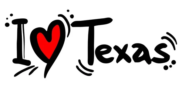 Texas Kärlek Vektor Illustration — Stock vektor