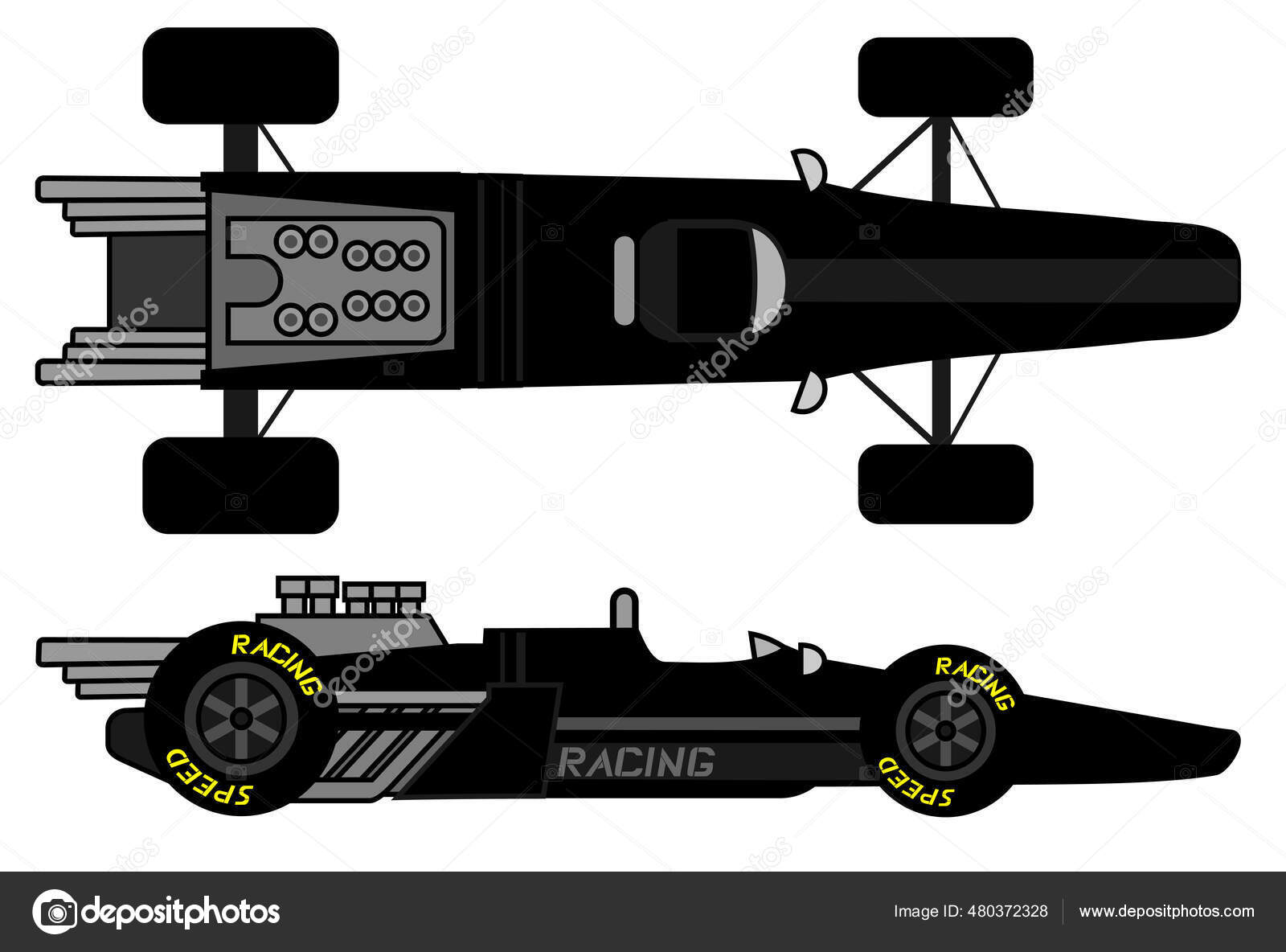 Baixar Vetor De Ilustrações Simples De Carros De Corrida Antigos