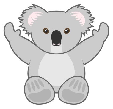 Mutlu koala vektör çizimi 