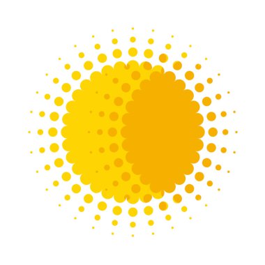 Yaratıcı güneş ikonu vektör illüstrasyonu