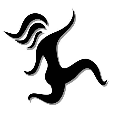 Kadın dans vektörü illüstrasyonu