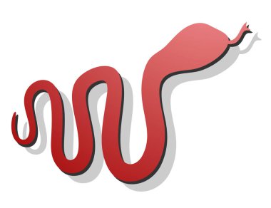 Kırmızı yılan vektör illüstrasyonu