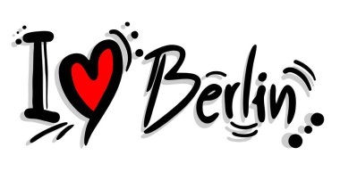 Berlin vektör illüstrasyonunu seviyorum 