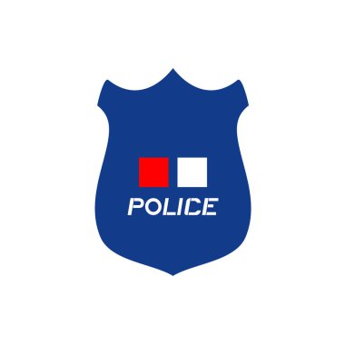 polis kalkanı ikon vektör illüstrasyonu 