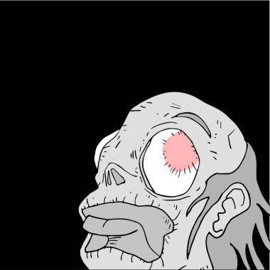 karikatür canavarı vektör çizimi