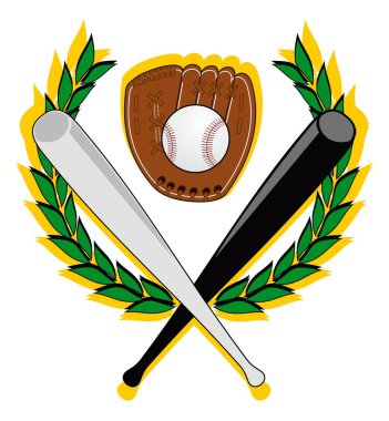 Beyzbol topu çizgi film vektör çizim grafik tasarım