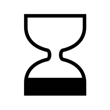 düz kum saat ikonu vektör illüstrasyonu