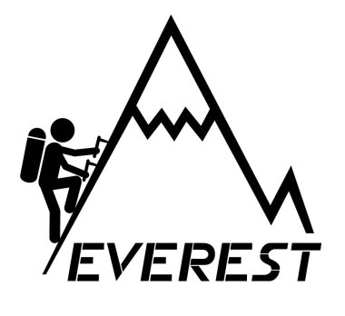 Everest vektör gösterimine tırmanılıyor