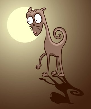 Klasik kedi vektör illüstrasyonu