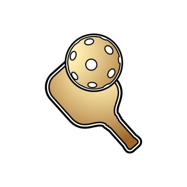 Pickleball sembolü tasarım vektör çizimi