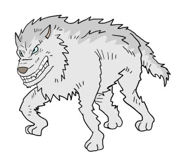 Beyaz Kurt vektör çizimi