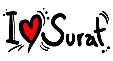 Surat aşk vektör illüstrasyonu