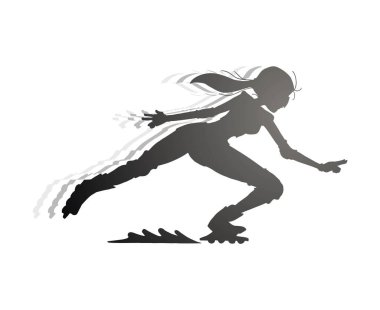 Patenli kadın vektör çizimi