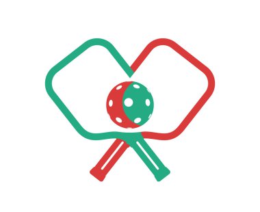Pickleball spor sembolü çizimi
