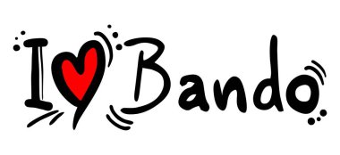Bando Love vektör illüstrasyonu