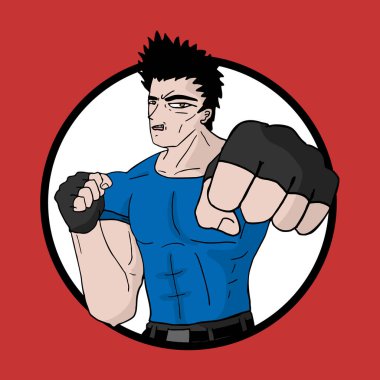 Simge dövüş sanatları vektör çizimi