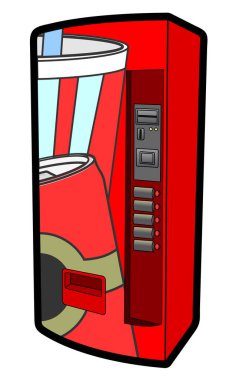 Makine vektör illüstrasyonunu tazele