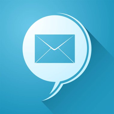 Zarif e- posta simgesi vektör illüstrasyonu