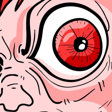 Kırmızı göz vektörü çizimi