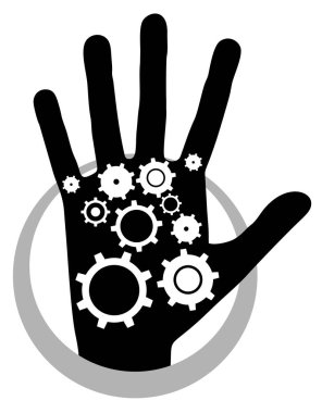 El teknolojisi vektör illüstrasyonu