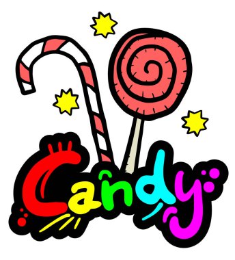 Bir Noel şekeri çizimi