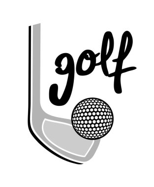 Golf sporu ikonu vektör illüstrasyonu