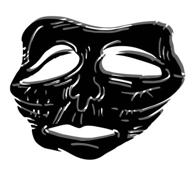 face mask with eyes and mouth