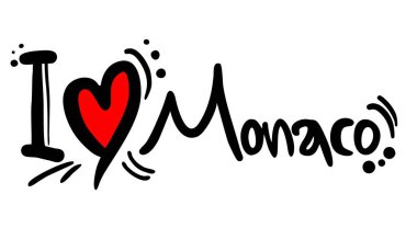 Monako vektör illüstrasyonunu sev