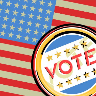 Amerikan vektör illüstrasyonuna oy verin 