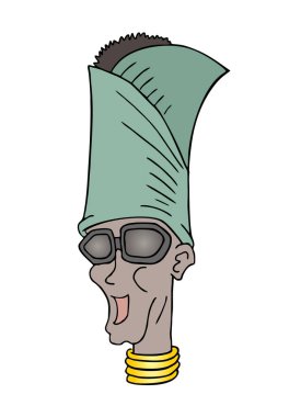 Afrika tarzı yüz çizimi