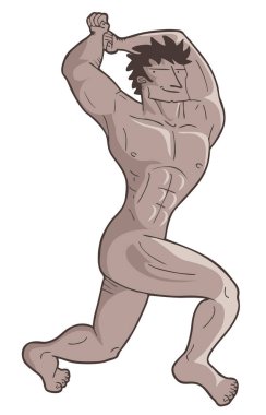 Güçlü adam vektör illüstrasyonu