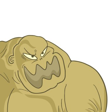 karikatür canavarı vektör çizimi
