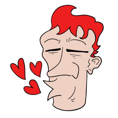 Aşık adam vektör çizimi