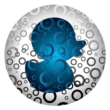 Banyo için plastik ördek, vektör çizimi  