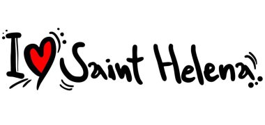 Love Saint Helena vektör illüstrasyonu