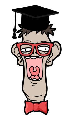 Elle çizilmiş kahkaha karakterinin vektör çizimi