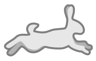 Simge tavşan vektör illüstrasyonu