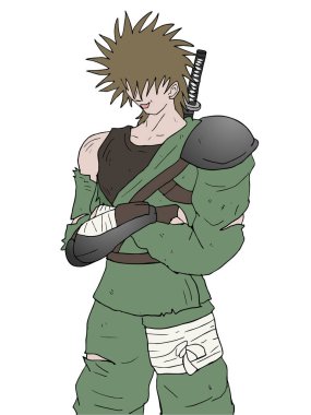 Savaşçı simgesi vektör illüstrasyonu 