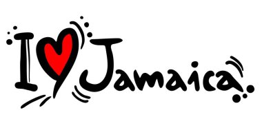Jamaika sevgi vektör illüstrasyonu