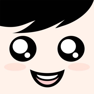 Mutlu yüz çizimi vektör illüstrasyonu 