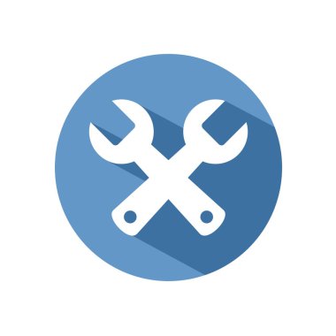 İngiliz anahtarı simgesi vektör illüstrasyonu