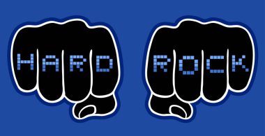 Hard rock vektör çizimi 