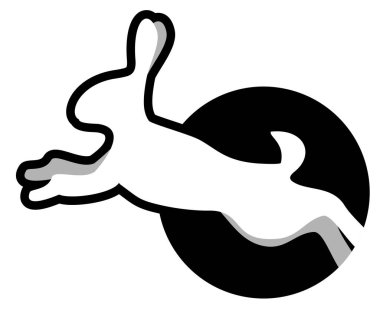 hare simge vektör illüstrasyonu