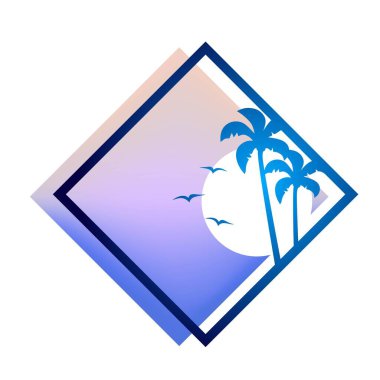 Güzel bir yaz sembolü çizimi tasarımı