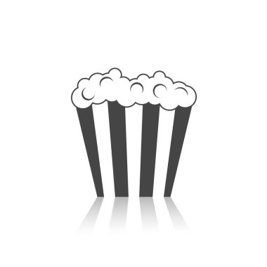 patlamış mısır simgesi tasarımı vektör çizimi