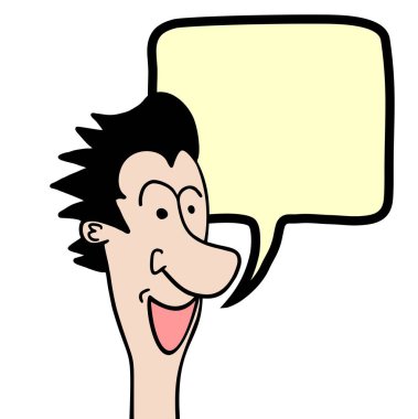 Talk man vektör illüstrasyonu