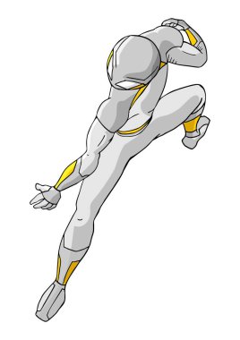 Gelecekteki kahraman vektör illüstrasyonu