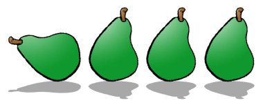 yeşil armut vektör çizim